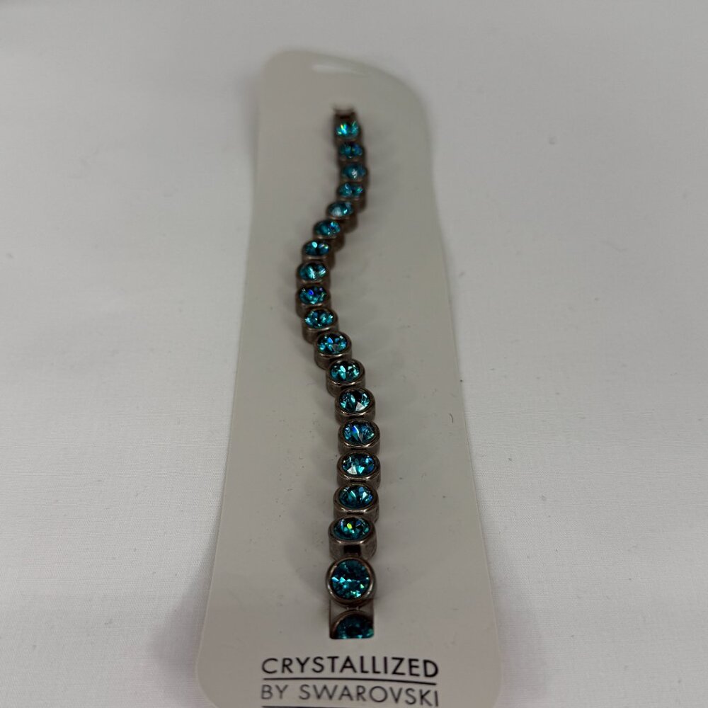 Swarovski Turquoise Tennis Bracelet - Picture 6 of 8